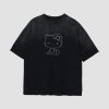 Hello Kitty Oversized Logo Print Tee