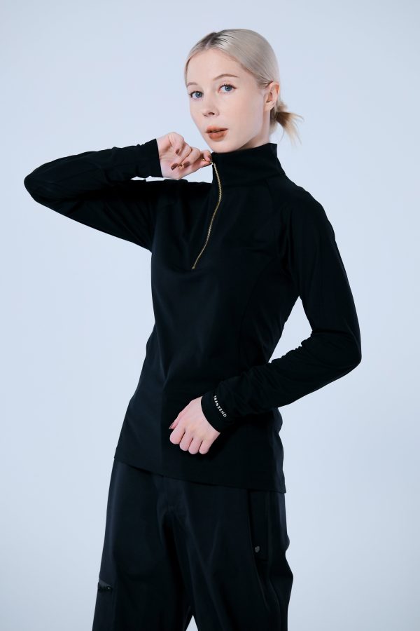 Base Layer 金屬拉鍊高領上衣 女