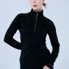 Base Layer 金屬拉鍊高領上衣 女