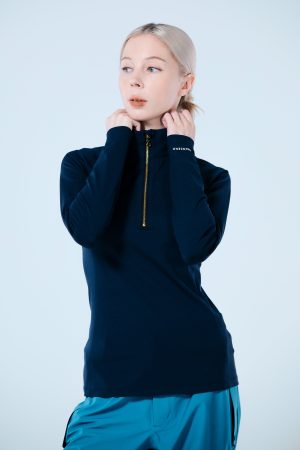 Base Layer 金屬拉鍊高領上衣 女