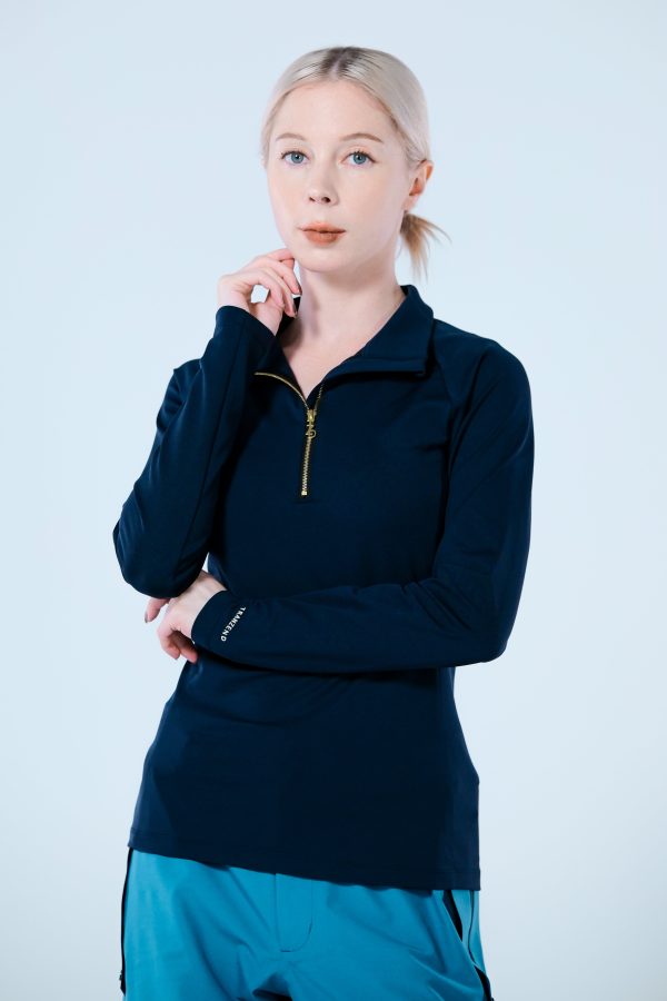 Base Layer 金屬拉鍊高領上衣 女