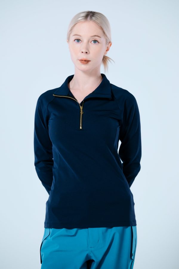 Base Layer 金屬拉鍊高領上衣 女